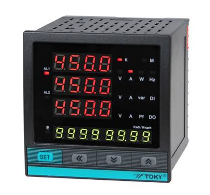 شاشة عرض LCD ثلاثية الطور لمقياس الطاقة RS485 Modbus RTU Protocol