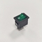 RA (R19A) مفتاح متأرجح أخضر مضاء ، 21 * 15 مم ، 10000 دورة كهربائية ، 6 أمبير 250 فولت