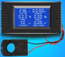 شاشة ال سي دي 100A مقياس التيار الكهربائي الرقمي لقوة الفولتميتر مع انقسام CT CE FCC