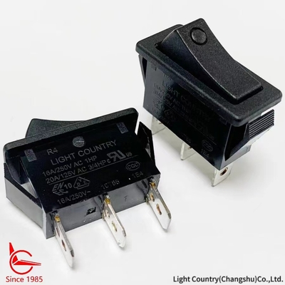 تايوان ليت كونتري R4 الأسود ON OFF Rocker Switch 33 * 15mm 16A 250V
