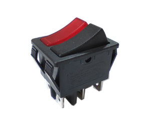 Factotry Light Country R5-16 Double Row Rocker Switch ، 32 * 25mm ، أحمر وأسود الألوان ، 20A 125V