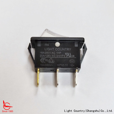 مصنع عالية الجودة LED أبيض مضاءة سويتش روكر، R4، 33x15mm، ON-OFF، 20A 125V