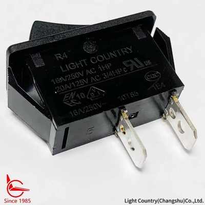 تايوان ليت كونتري R4 الأسود ON OFF Rocker Switch 33 * 15mm 16A 250V