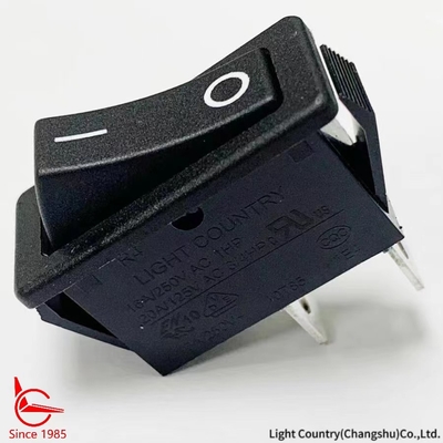 تايوان ليت كونتري R4 الأسود ON OFF Rocker Switch 33 * 15mm 16A 250V