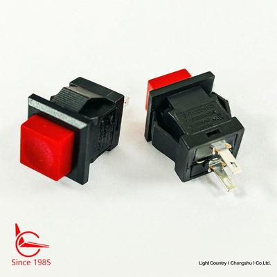 الحجم الصغير زر الضغط الأحمر المفتاح الكهربائي، 14mm*14mm، ON OFF، UL VDE ENEC