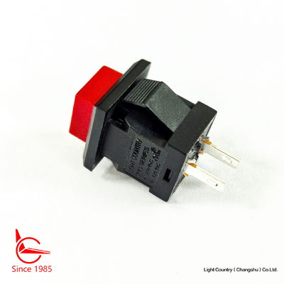 الحجم الصغير زر الضغط الأحمر المفتاح الكهربائي، 14mm*14mm، ON OFF، UL VDE ENEC